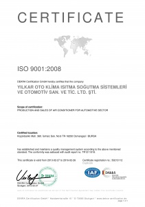 Сертификат соответствия качества ISO